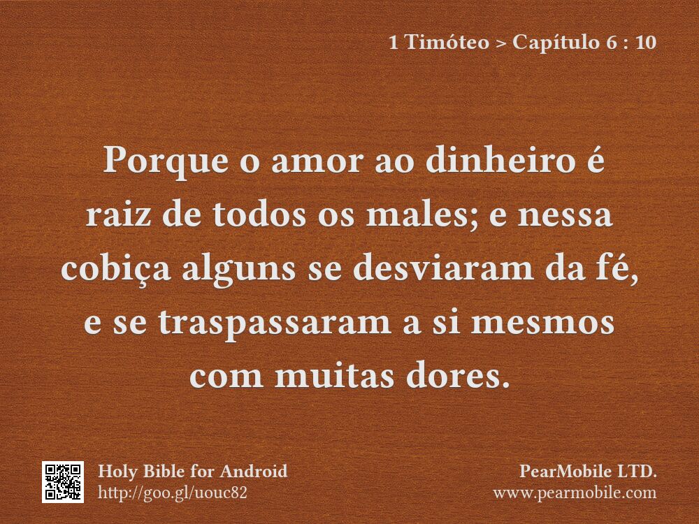 1 Timóteo, Capítulo 6:10